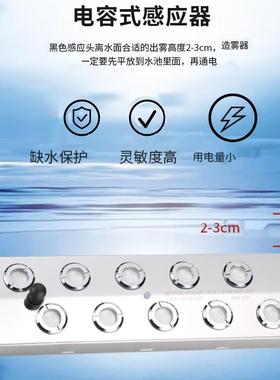 大雾量水池造雾器喷雾景观烟雾超声波十头雾化板头鱼池起雾水雾器