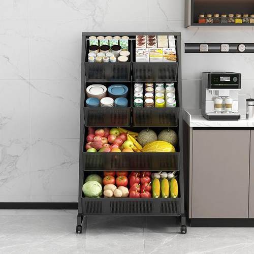 置物落地多履星A#97层果蔬菜收纳架水厨房菜篮子可移动口多功架斜 - 图2