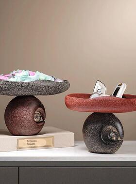 新中式石来运转玄关钥匙收纳摆件入户客厅酒柜装饰品乔迁新居礼品