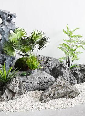 玻璃钢彷真石落地摆件适用于户外庭院景观石 彷真青龙石室内装饰