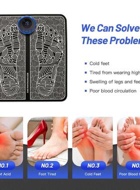 Electric Foot Massager Pad Electrostimulator Massage Mat EMS