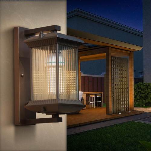 过道壁灯户外花园庭院外墙走廊阳台灯新中式别墅大门灯墙灯 - 图0