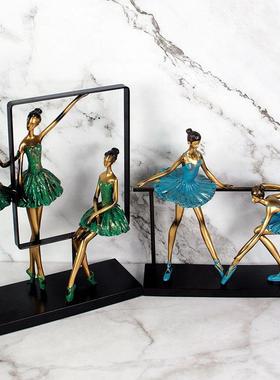 轻奢欧艺术跳式芭家蕾舞女孩居摆件厅酒柜卧室软客装t1715182饰品