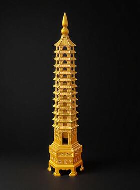 黄塔文昌摆件金属艺品大号1铜3层学工生书房桌面房间装饰品铜E241