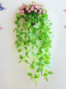 仿真绿壁萝挂墙墙花盆面装墙饰花挂装饰花篮墙壁装MQS饰挂件创意