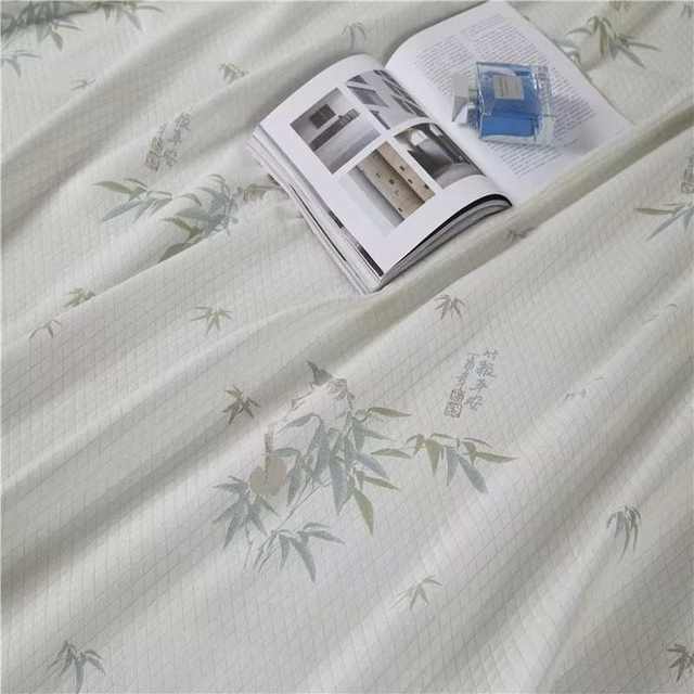 Natural pure bamboo fiber mat three-piece set for summer double-person machine washable ice silk soft mat sheet thickened machine washable