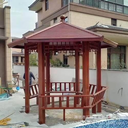 供应户外休闲凉亭户外庭院实木别墅休闲亭古建中式休闲蓬 - 图1