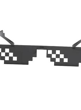 Mosaic Sunglasses Pixel Black glasses Cool Jokes Funny Toys