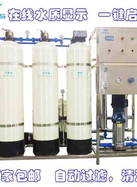 纯净水设备1T/H纯水制取机器RO反渗透超滤一体设备水质过滤器