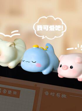 宝贝故事趴趴小动物小摆件车载电脑装饰放置办公室用品儿童摆件