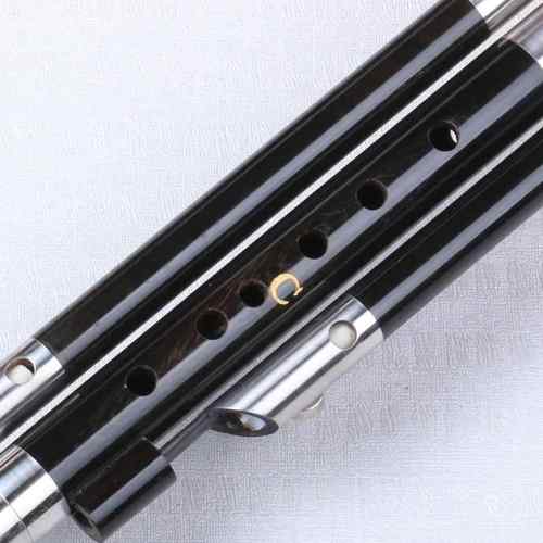 高档云南乐器专卖 木C 降B 小D G F调 7孔 葫蓝孔雀奏型黑檀管芦 - 图3