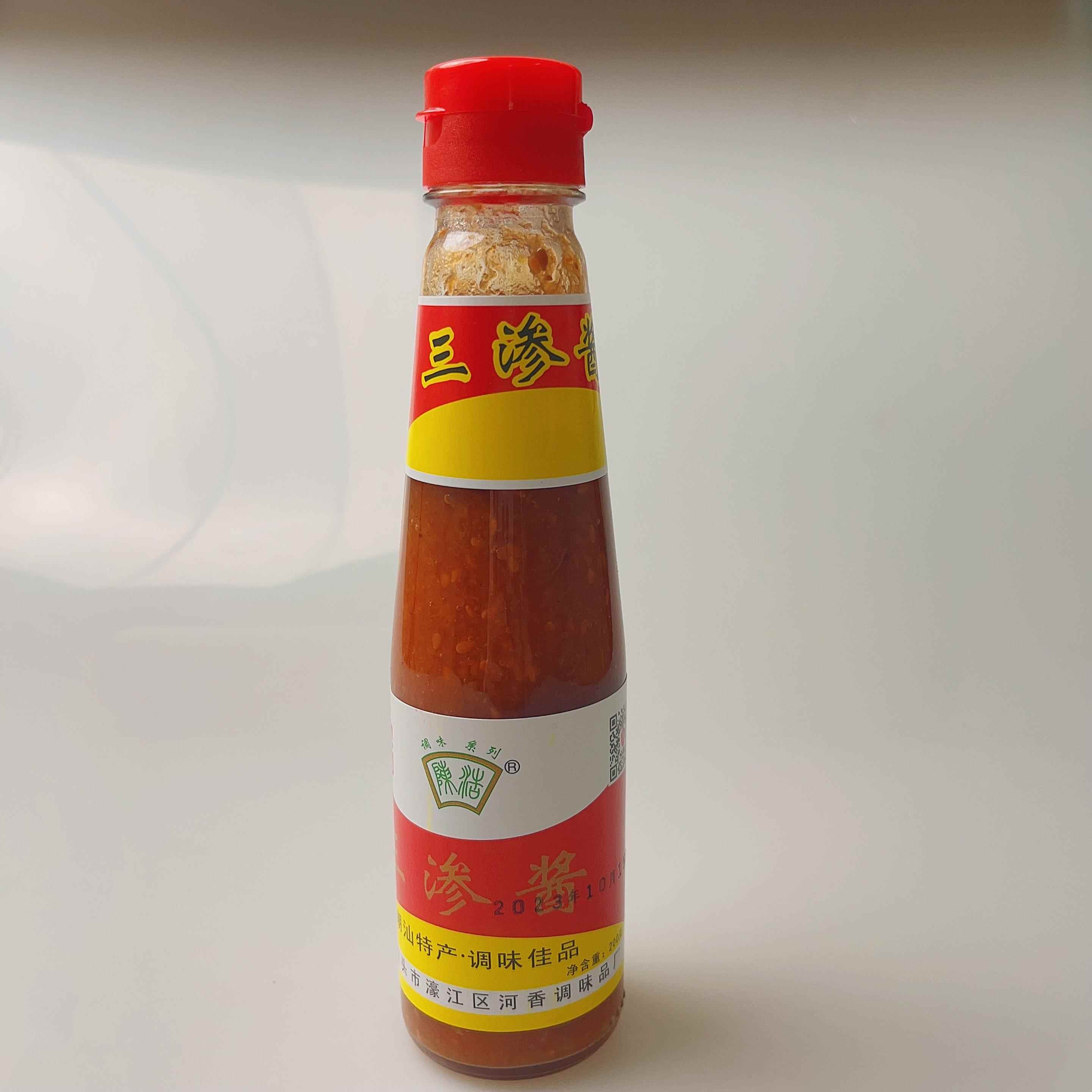 潮汕特产调味酱料陈浩三渗酱海鲜调酱饭店三餐三参酱酸甜酱料