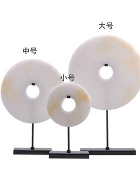 大新中式理石安如意装饰品摆件家PZ424居扣客厅样板房平玄关博古