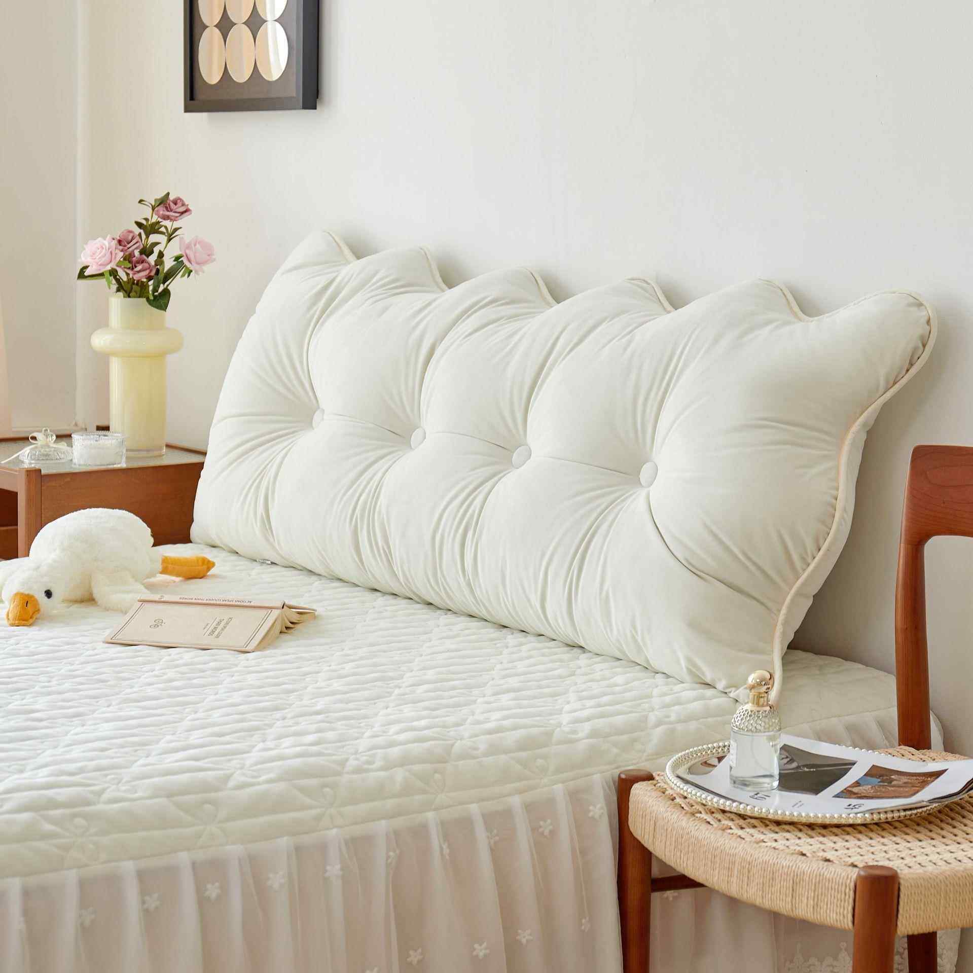 床头靠垫软包护腰靠枕可拆洗学生宿舍沙发枕头抱枕榻榻米大靠背 - 图0