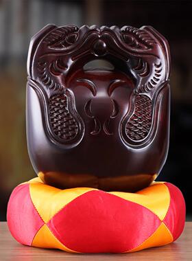 木鱼法器 敲打击乐器 桂柚木实木静心解压大号木雕道家佛门摆件