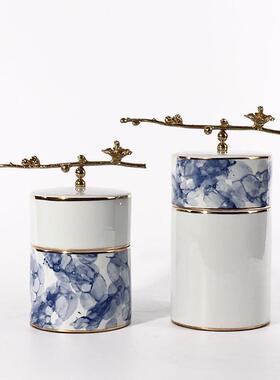 中式创意陶瓷装饰摆件样间售板楼处玄客关新博古YH038架厅书房软