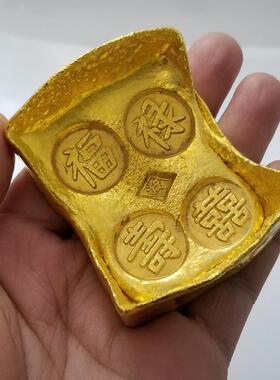 仿古工艺品金元宝 金条 金砣黄铜材质非黄金道具J7