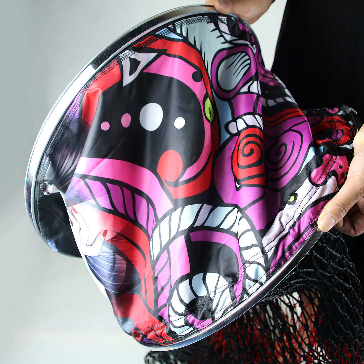 手工编织88股黑坑鱼护千斤护双层口布不锈钢圈加粗聚乙烯编织渔护,淘宝优惠券,粉丝福利购,淘宝优惠卷