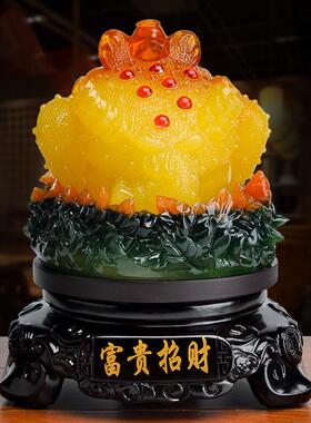 富贵招财旋转档金蟾摆件三收工足金蝉口店富贵招财铺银台开业礼品