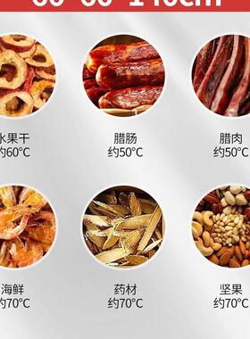新款大型商用食品烘干机水果蔬菜腊肠肉类辣椒海鲜风干脱水烘干箱