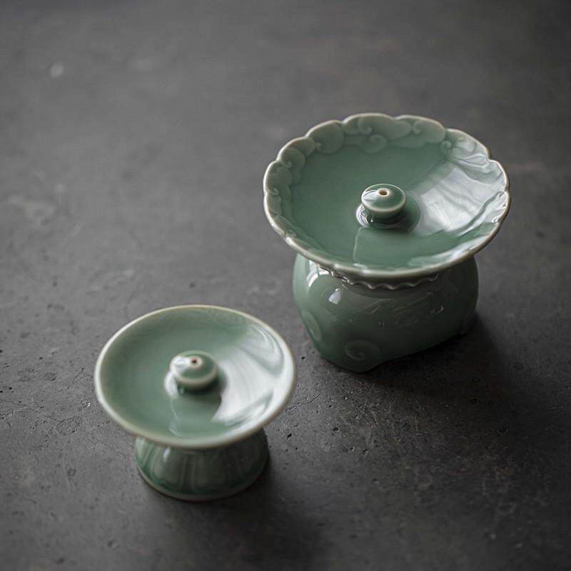 宜室茶话青瓷祥云香插线香炉室内香座香托禅意茶室香陶瓷茶道配件,淘宝优惠券,粉丝福利购,淘宝优惠卷