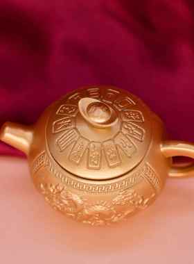 龙凤呈祥把把胡转转金元宝手把件金属工艺品镇纸桌面解压摆件定制