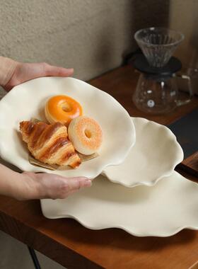 现简约陶瓷水果盘创意托盘样板间客厅茶几餐桌果盘家居饰品摆件