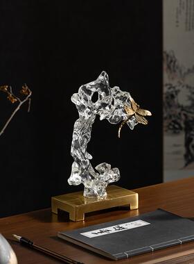 新中式湖石雕塑面摆玄件茶室茶几高档RZB-2564办太公室桌样板间关