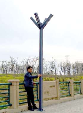高杆景观灯户外铝合金庭院灯景区街道多头太阳能车站爆亮路灯
