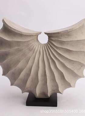 约简1111现代树脂海螺形艺术摆客厅茶几件玄关样板电视柜家居装饰