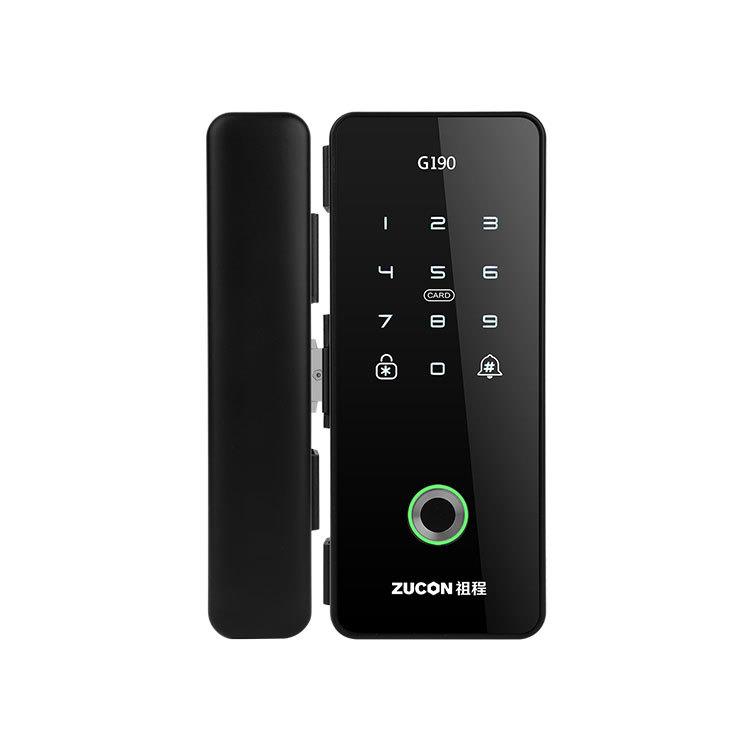 Office glass door fingerprint lock single opening double opening attendance bluetooth hole-free password fingerprint smart lock electronic lock