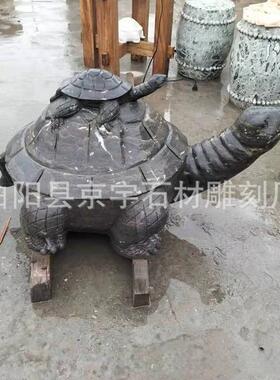 石雕乌龟汉白玉青石龙龟动物石龟王八鳖门口龙头龟玄武长寿龟雕塑