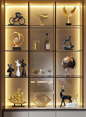 现代轻奢饰酒装饰摆件艺术品高端上档次家居客厅HYBJ585柜设搬摆