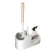 Rubber wood toilet brush home bathroom wall-mounted cleaning toilet brush set long-handled wall-mounted toilet cleaning brush