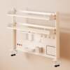 Desktop hole board full iron bookshelf children's study table storage dormitory office computer table multi-layer storage rack