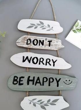 工艺品美式复古木质挂牌木质家居饰品挂件客厅墙面装饰