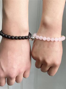 Popular set couple peach heart bracelet欧美流行套装情侣手炼