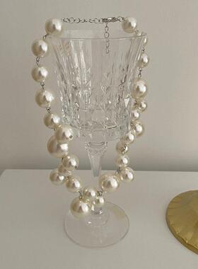 Bead Pearls Necklace Collarbone Chain Women