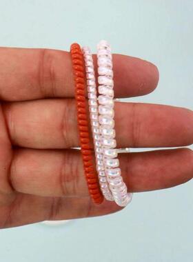 Phone line hair band thin small head rope tie hair rubber ba