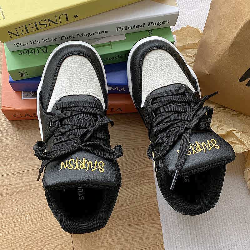 港风情侣款气垫板鞋男ins潮2025新款爆款国潮学生百搭休闲运动鞋,淘宝优惠券,粉丝福利购,淘宝优惠卷