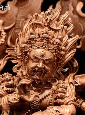 欧斯特紫铜《六臂玛哈嘎拉》室内家用《六臂玛哈噶啦》铜像摆件