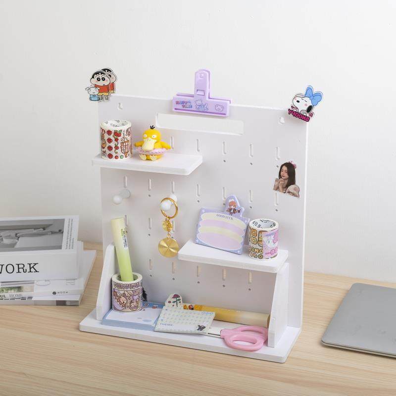 洞洞板收纳置物架办公工位桌面立式多圆孔宿舍书桌装饰墙面整理架,淘宝优惠券,粉丝福利购,淘宝优惠卷