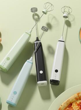 电动打奶器新款咖啡打泡器奶油电动奶泡器电动打蛋器便携式搅拌器
