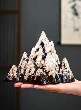 陶瓷小假山饰品微景观美化鱼缸流水配件干山盆景茶室创意回流香炉