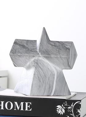 正品创装意北不欧规则陶瓷抽象几何摆 家居件软样板间工艺品装饰