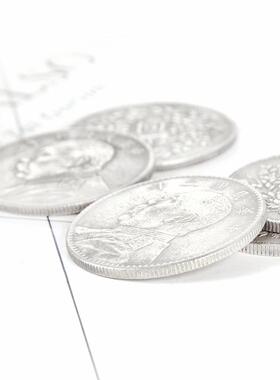 Antique coins, copper coins, nickel-silver coins, and silver