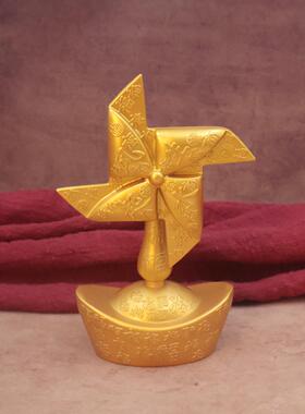 元宝风车风生水起风车风水摆件一帆风顺发财财源滚滚小礼品摆摊