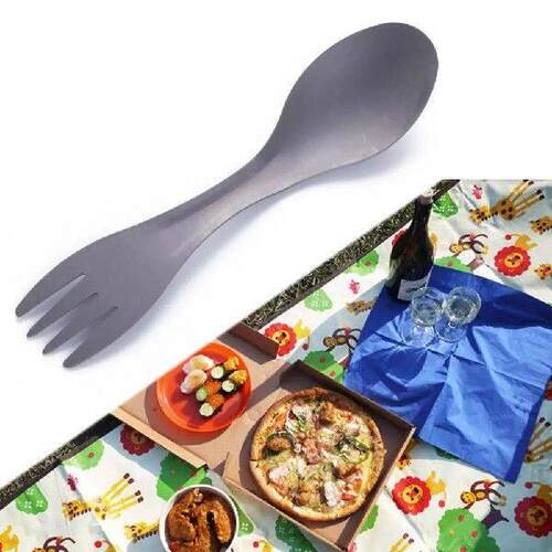 2 in 1 Titanium Spork Integrated Spork Multifunctional - 图1
