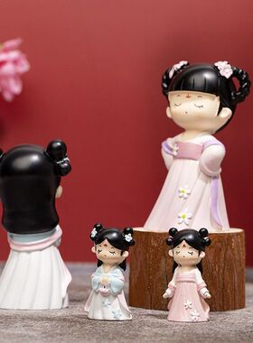 唐小环古风娃娃汉服女孩蛋糕装饰烘焙送同学生日礼物桌面小摆件