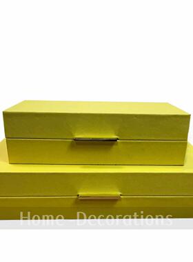 新中式木质首饰盒样板房卧室衣帽间橱窗饰品盒软装饰品收纳盒摆件